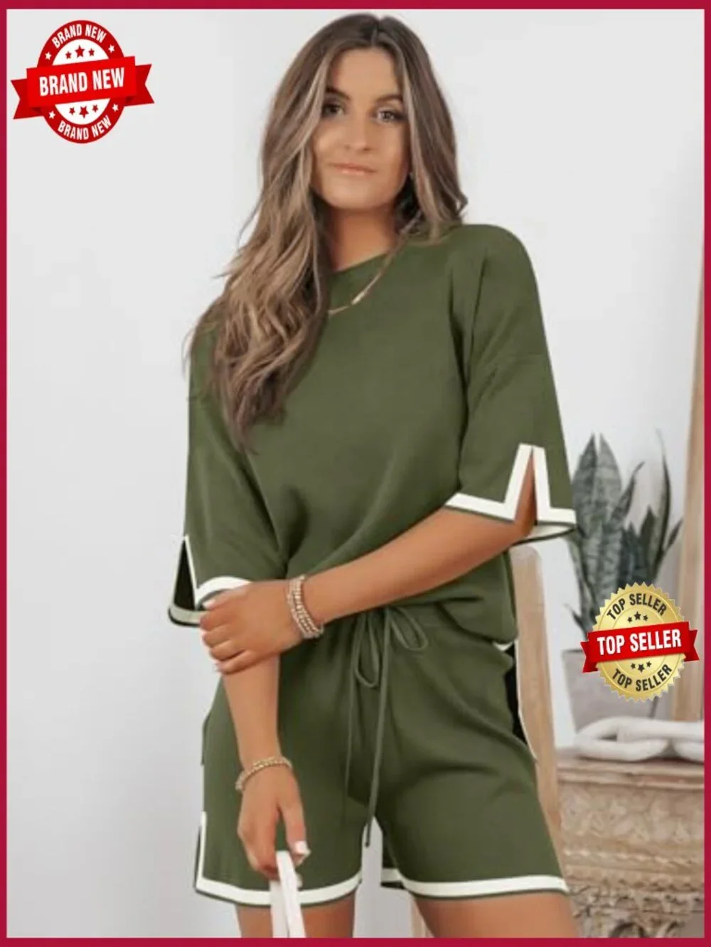 2 Piece Matching Lounge Sets Short Casual Outfits Vacation Clothes